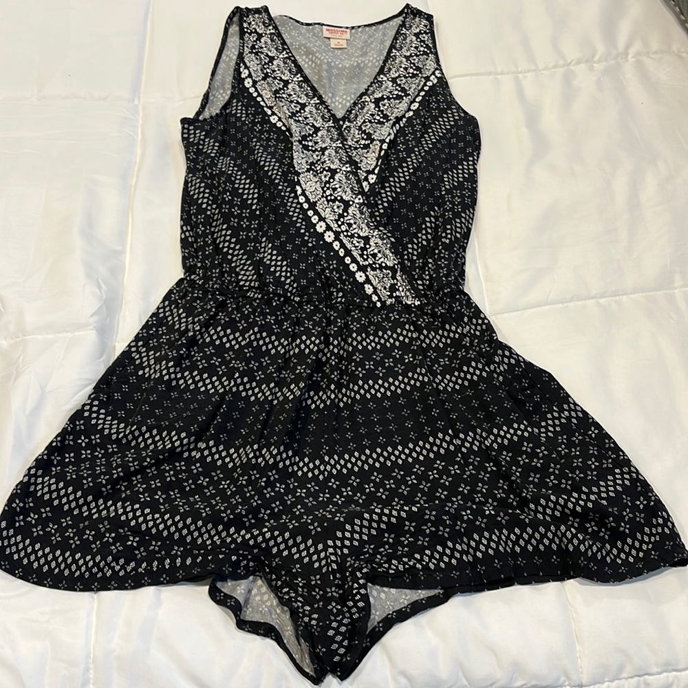 Black and white romper.
